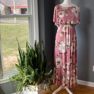 Altar’d State Floral Pink Maxi Dress